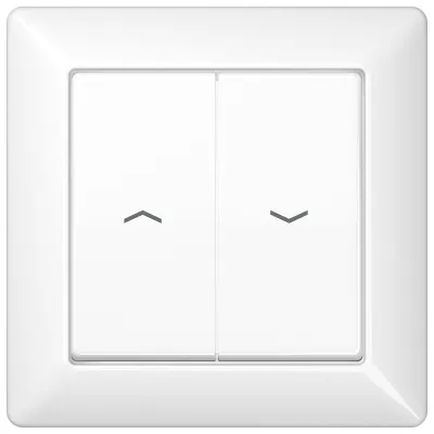JUNG Wippe Abdeckung AS590-5PWW Jalousieschalter | Symbole Pfeile | Duroplast glänzend | alpinweiß