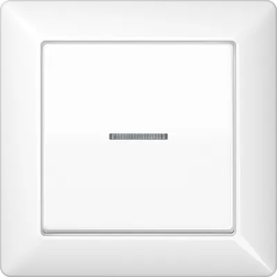 JUNG Abdeckung für Kontrollschalter AS590KO5WW | Wippe mit Lichtleiter | Duroplast glänzend | IP44 | alpinweiß