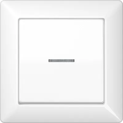 JUNG Abdeckung für Kontrollschalter AS590KO5WW | Wippe mit Lichtleiter | Duroplast glänzend | IP44 | alpinweiß