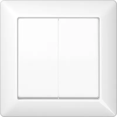 JUNG Wippe für Serienschalter AS590-5WW | Abdeckung Serie AS500 | Doppelwippe | Duroplast glänzend | IP44 | alpinweiß