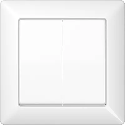 JUNG Wippe für Serienschalter AS590-5WW | Abdeckung Serie AS500 | Doppelwippe | Duroplast glänzend | IP44 | alpinweiß