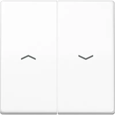JUNG Wippe für Jalousieschalter AS591-5PWW | Zentralplatte mit Pfeilsymbolen | Duroplast | IP44 | 55x55 mm | alpinweiß