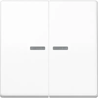 JUNG Wippe für Serienschalter AS591-5KO5WW | Lichtleiter | IP44 | Duroplast | glänzend | alpinweiß | 55x55mm