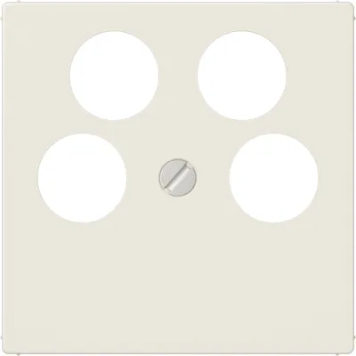 JUNG Abdeckung SAT-TV-Steckdose A561-4SAT2 | 4-Loch | Duroplast | cremeweiß | Aufputz | Schraubbefestigung