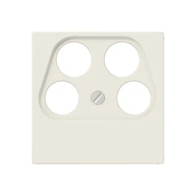 JUNG Abdeckung SAT-TV-Steckdose A561-4SAT2 | 4-Loch | Duroplast | cremeweiß | Aufputz | Schraubbefestigung