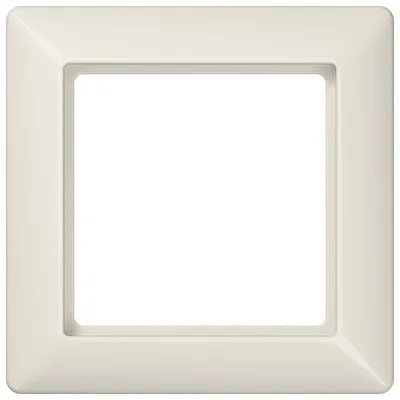 JUNG Rahmen 1-fach AS581 | Abdeckrahmen Unterputz & Kanal | Duroplast glänzend | IP44 | 80,5x80,5 mm | cremeweiß