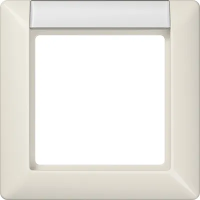 JUNG Rahmen 1-fach AS581NA | Abdeckrahmen mit Schriftfeld 13x55,5 mm | Duroplast glänzend | Unterputz | IP44 | weiß