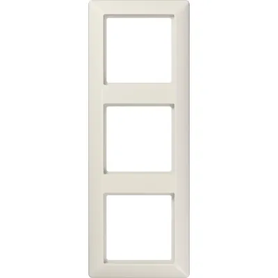 JUNG Rahmen 3-fach AS583 AS500 | Abdeckrahmen für waagerechte & senkrechte Kombination | Duroplast | IP44 | cremeweiß