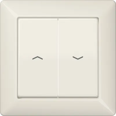 JUNG Abdeckung Jalousieschalter Wippe AS590-5P | Pfeilsymbole | Duroplast glänzend | IP44 | cremeweiß/elektroweiß