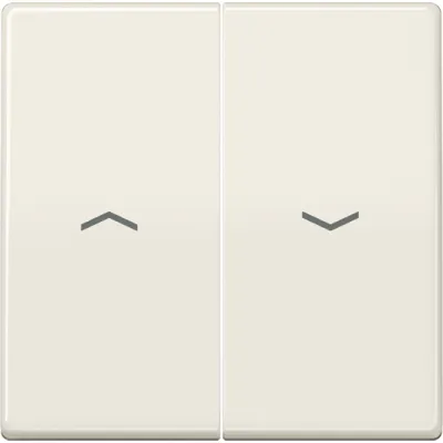 JUNG Wippe für Jalousieschalter AS591-5P | Zentralplatte Pfeilsymbole | Duroplast glänzend | IP44 | cremeweiß