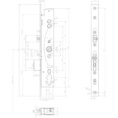 Assa Abloy Eff-Eff Mediatorschloss 609-102PZ-----1 30/24/92 PZ DIN LS/RS