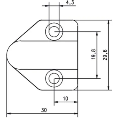 ASSA Kabelübergang 30cm lang weiss