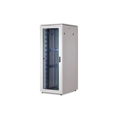 DIGITUS Netzwerkschrank DN-19 42U-8/10-1 | 42HE 19 Zoll | H2053xB800xT1000mm | Glastür | max. 1200kg | grau