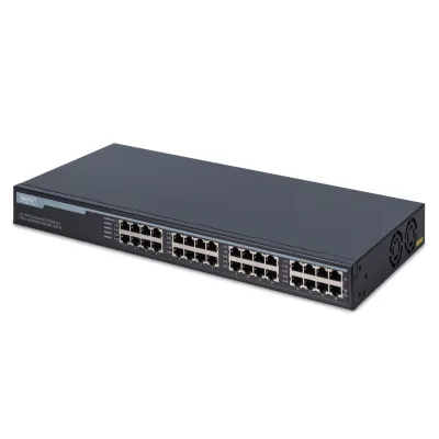DIGITUS PoE+ Injektor DN-95116 | 16-Port Gigabit Ethernet | 802.3at | 250W | 10G | Mid-Span Hub | AC 230V