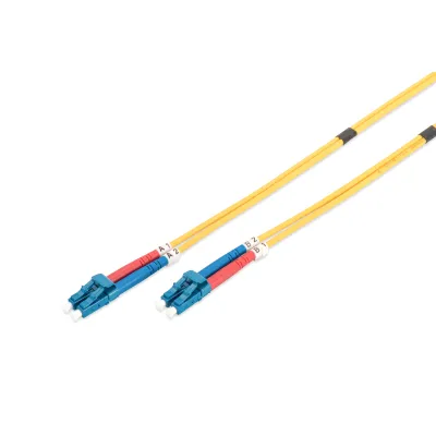 DIGITUS Patchkabel LWL DK-2933-10 | LC/LC Duplex Singlemode OS2 9/125µm | Glasfaser | 10m | gelb