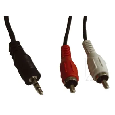 Audio Video Verbindungskabel für Waschmaschine Com 3,5mm Klinke 2x Cinch 10m Sch