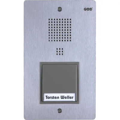 Auerswald TFS-Dialog 301 | Türsprechsystem | 1 Klingel | analog | Edelstahl | LED-Beleuchtung