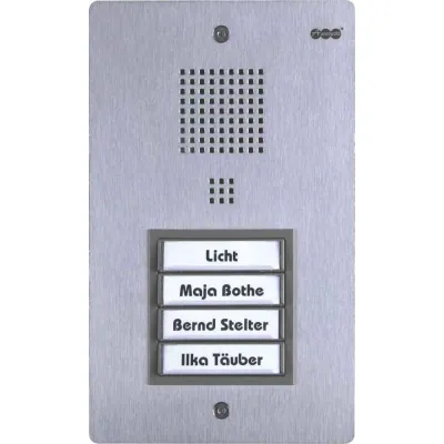 Auerswald Türsprechsystem TFS-Dialog 304 / 90164 | 4 Klingeltasten | a/b-Schnittstelle | Edelstahl | LED | Unterputz