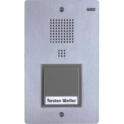 Auerswald Türsprechanlage TFS-Dialog 311 | Türfreisprechsystem | 1 Klingeltaste | Edelstahl | Unterputzmontage