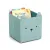 Bild: ZELLER PRESENT Aufbewahrungsbox Bär 14490 | Musselin & Baumwolle | 28x28x28 cm | faltbar | Kinderzimmer | mint