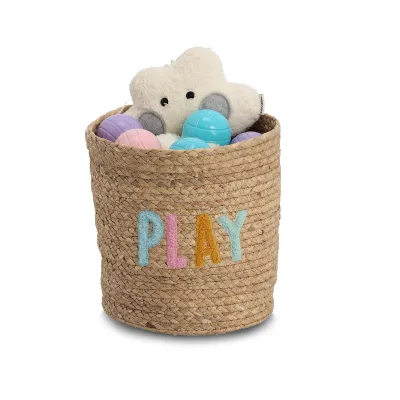 Zeller Aufbewahrungskorb "Play" 14521 | Spielzeugkorb Kinderzimmer | Wasserhyazinthe geflochten | Ø26x28 cm | modern