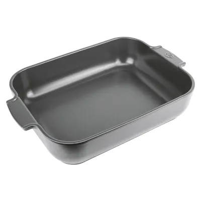 Peugeot Auflaufform Appolia 60022 | Rechteckig 40x27 cm | Keramik | Backofen geeignet | Spülmaschinenfest | Schiefergrau