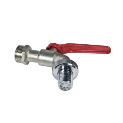 Auslaufventil 3/4" Wandanschluss mit Kugelkopf und Schlauchanschluss für Waschma