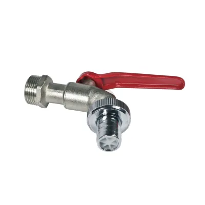 Auslaufventil 3/4" Wandanschluss mit Kugelkopf und Schlauchanschluss für Waschma