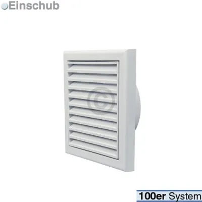 Außengitter 100erR weiß mit Netz