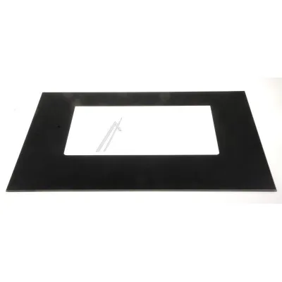 Außentürglas für Indesit Ofen 482000032127 schwarz, hitzebeständig