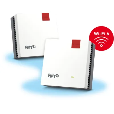 AVM FRITZ!Mesh Set 1600 | WLAN Mesh Repeater 2er-Set | Wi-Fi 6 | 3000 Mbit/s | 2x FRITZ!Repeater 1200 AX | Gigabit LAN