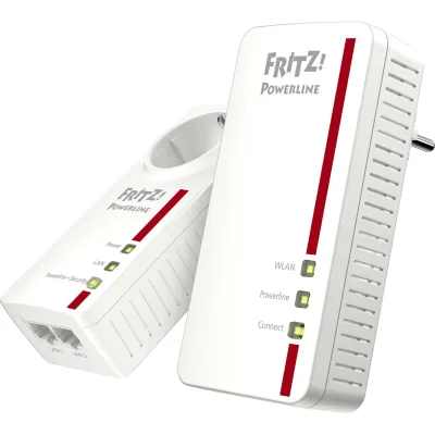 AVM Powerline-Adapter Set 1260E WLAN | 1.200 Mbit/s | Gigabit LAN | WLAN Mesh | Dual-Band AC+N | 2x Adapter | weiß