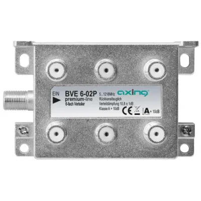 AXING 6fach Verteiler BF2 BVE 6-02P 5-1218MHz brummentkoppelt Kl.A+ Vodafone
