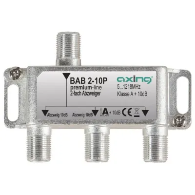 AXING BAB 2-10P Abzweiger F-Conn 2f 5-1218MHz 10dB