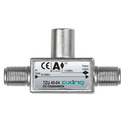 AXING EoC-Einspeiseweiche TZU 40-04 | 2–1006 MHz | Abzweigdämpfung 15 dB | F-Buchse | Entkopplung 60/25 dB | Quickfix