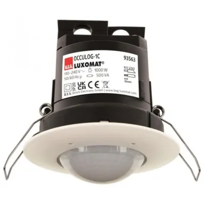 B.E.G. VOC-Indikator OCCULOG-1C-DE 93563 | Luftqualitätsmonitor Ampelfunktion | Deckenmontage | 83 mm | weiß