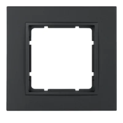 Berker Rahmen 1-fach B.7 10116626 | Abdeckrahmen Unterputz | Kunststoff anthrazit matt | 95x90 mm | IP20 | halogenfrei