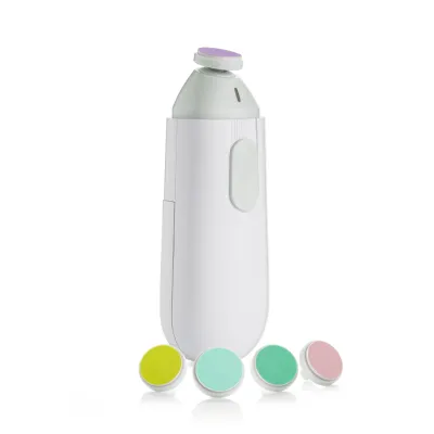 Reer BabyCare elektrische Nagelfeile 81100 | Baby Nagelfeile | 5 Aufsätze | leise & sanft | Weiß