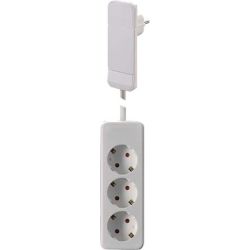 BACH Flachstecker SCHUKO Flat Plug weiss mit 1,6m-Leitung