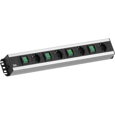 BACHMANN Handwerker-Steckdosenleiste 300.049 | 4-fach Schuko 90° | einzeln schaltbar | 2m Kabel | schwarz