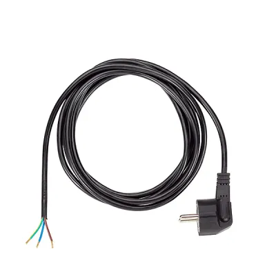 Bachmann Anschlussleitung 301.174 | Schuko-Stecker auf Aderendhülsen | H03VV-F 3G0,75 | 2m | 16A 250V | Schwarz | PVC
