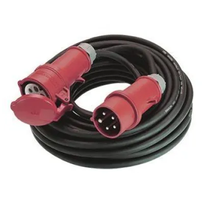 Bachmann CEE-Verlängerung 346.171 | CEE-Verlängerungskabel 32A 400V | 10m | H07RN-F 5G4mm² | IP44 | schwarz