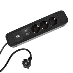 BACHMANN 350.008 PRIMO 2 3xSchuko, 1xUSB A&C Charger 2,0m