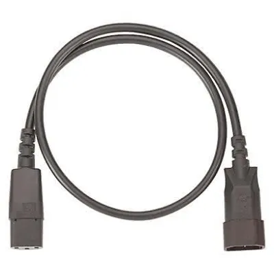 Bachmann Kaltgeräteverlängerung 356.171 | Stromkabel IEC C14 auf C13 | 2m | 3x1mm² | PVC | 10A | Schwarz