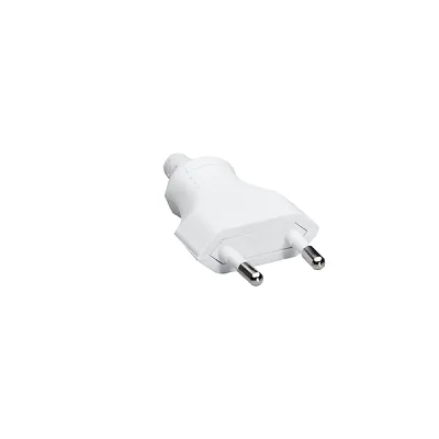 Bachmann Euroflachstecker 900.011 | Euro-Stecker mit Schraubanschluss | 2,5A 250V | 2-polig | weiß | 3er Pack