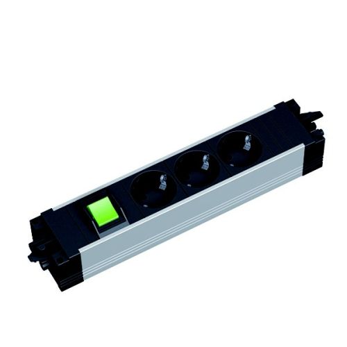 Bild: Bachmann 906.18801 STEP ALU 3-f. Steckdosenleiste m.erh.BS