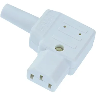 Bachmann Kaltgerätestecker 915.973 Typ 790 | C13 Winkel | Schraubklemme | 10A | Thermoplast | IP20 | grau RAL7035