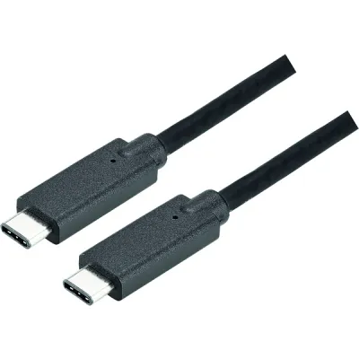 BACHMANN USB 3.1 Typ C Verbindungskabel 918.190 | USB-C Stecker auf Stecker | 0,5m | PVC | schwarz