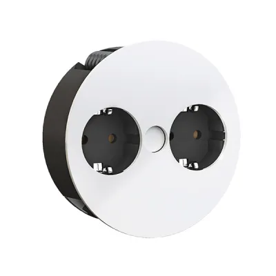 BACHMANN 931.250 Steckdosenleiste 2f ws 2m 90° IP20