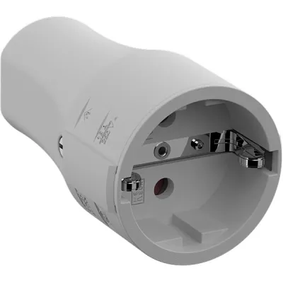 Bachmann Montagekupplung 960.303 | Schutzkontaktkupplung CEE 7/3 | 2-polig | 16A 250V | Schraubklemme | IP20 | Grau